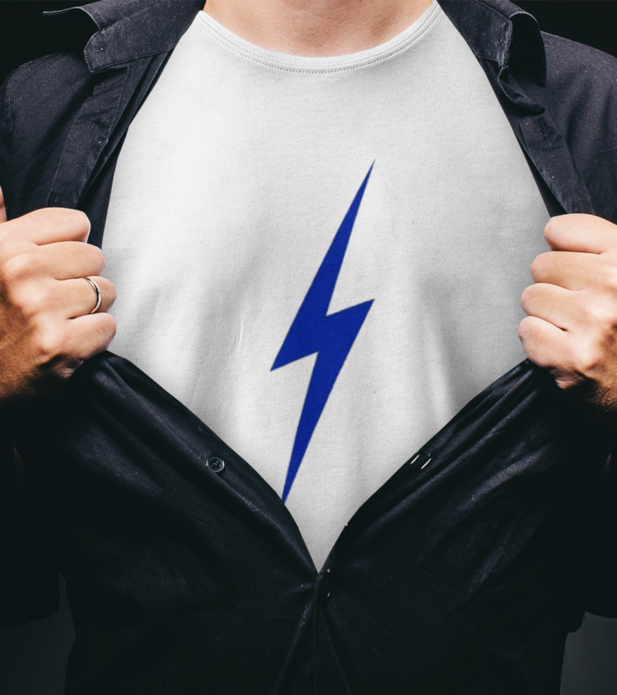 OKC Lightning Bolt Blue Power Energy T-Shirt
