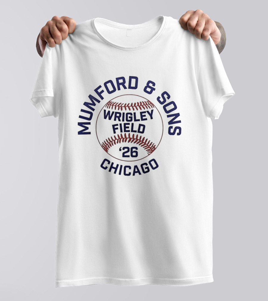 Mumford And Sons Wrigley Field 2026 Chicago Baseball Tour T-Shirt