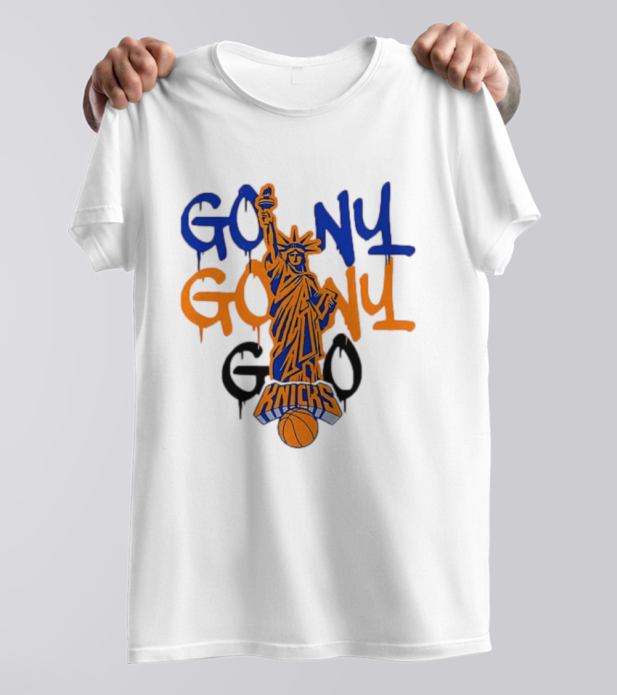 GO NY GO NY GO Knicks Statue Of Liberty Basketball T-Shirt