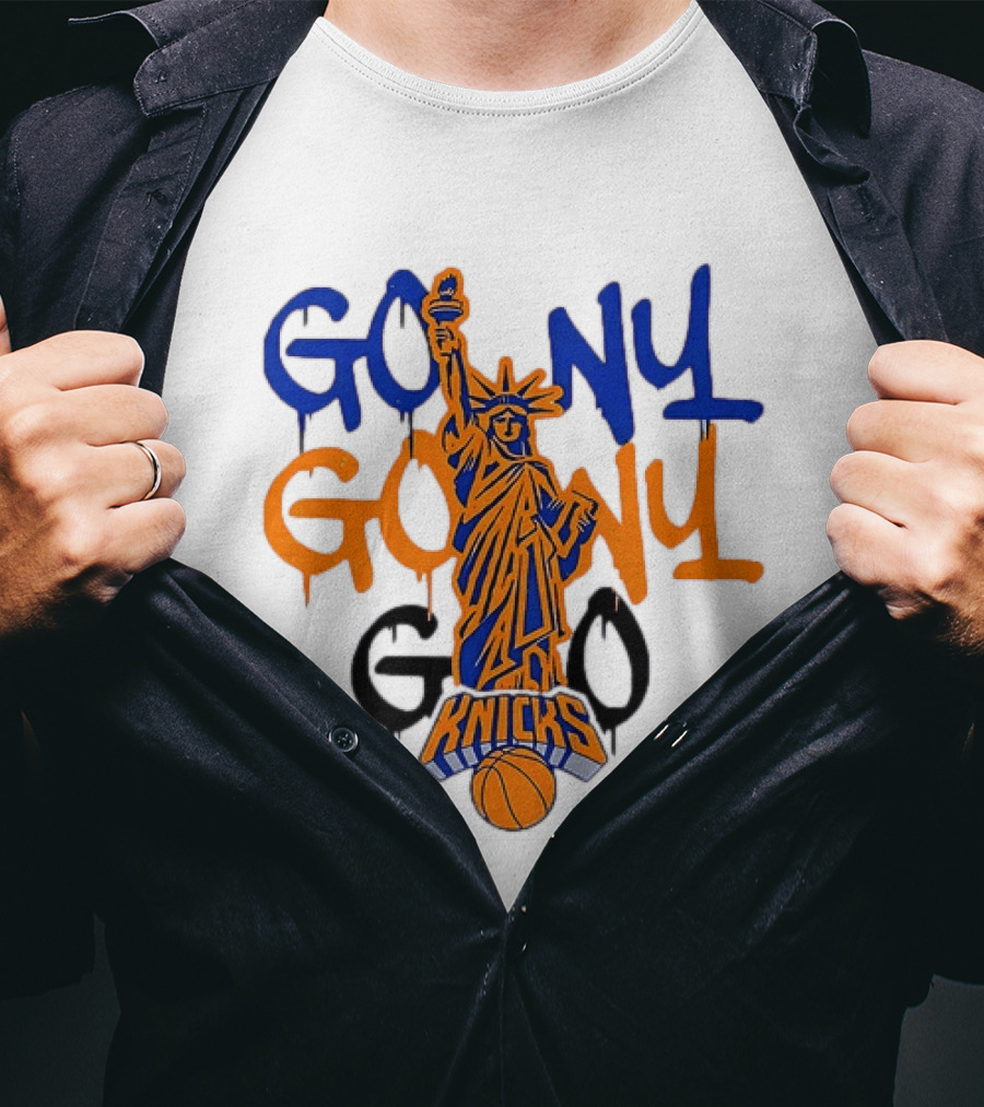 GO NY GO NY GO Knicks Statue Of Liberty Basketball T-Shirt