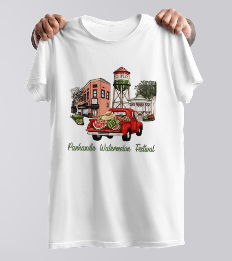 Panhandle Watermelon Festival Chipley Vintage Truck Scene T-Shirt