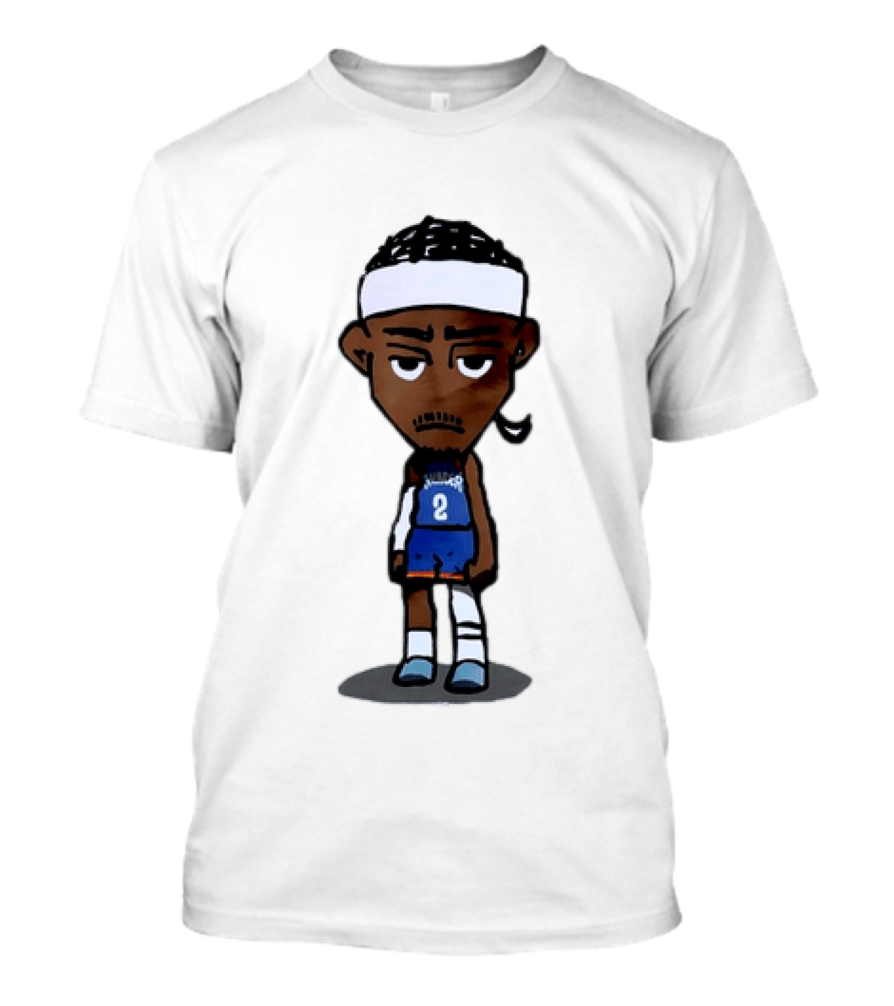 Shai Gilgeous Alexander Sad Cartoon OKC Thunder Basketball Player T-Shirt