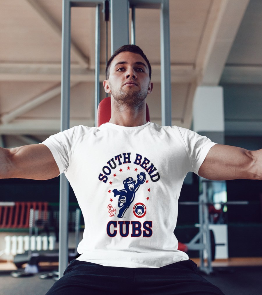 South Bend Cubs Mascot With Stars And Bear T-Shirt