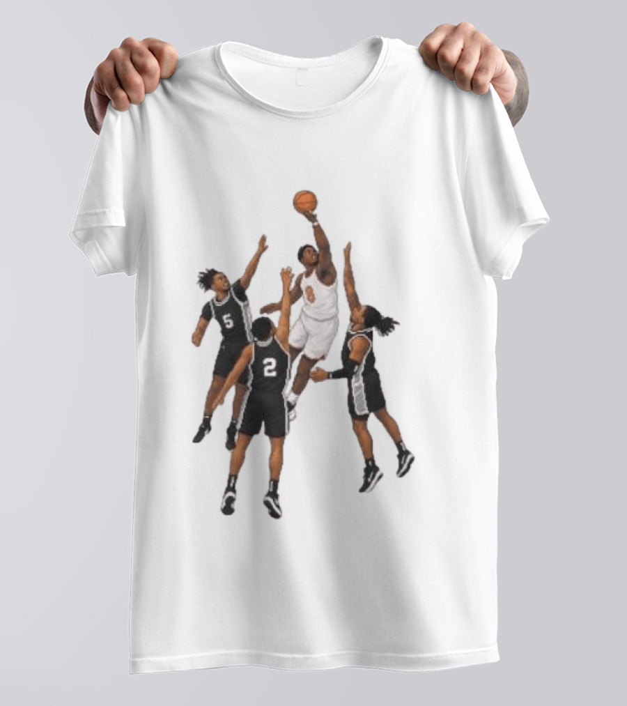 The Hand Of OG Anunoby Basketball Moment With White And Black Jersey Players T-Shirt