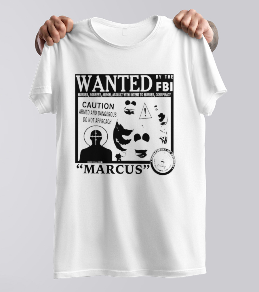 WANTED FBI Caution Marcus Cactus T-Shirt