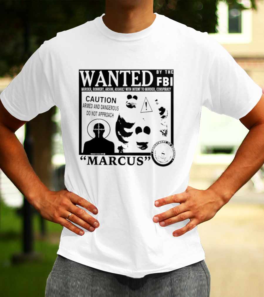 WANTED FBI Caution Marcus Cactus T-Shirt