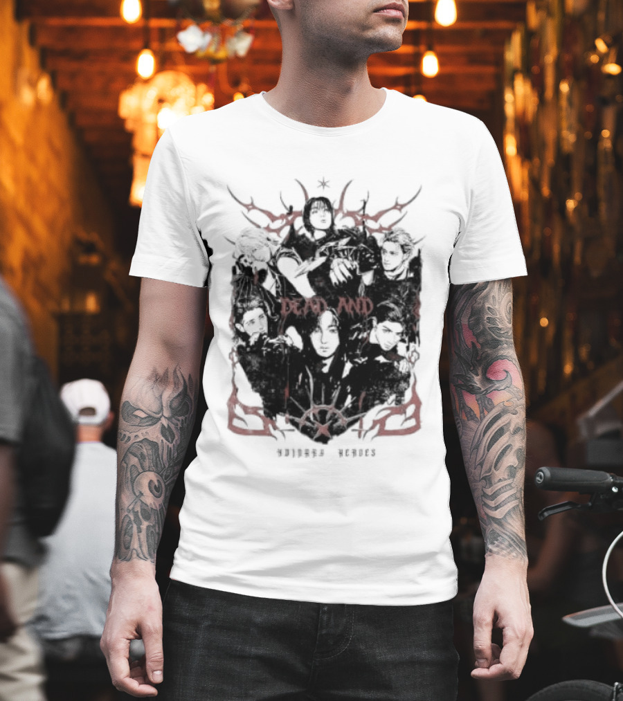 Xdinary Heroes Dead And Ordinary Heroes Dark Red Symbolic T-Shirt