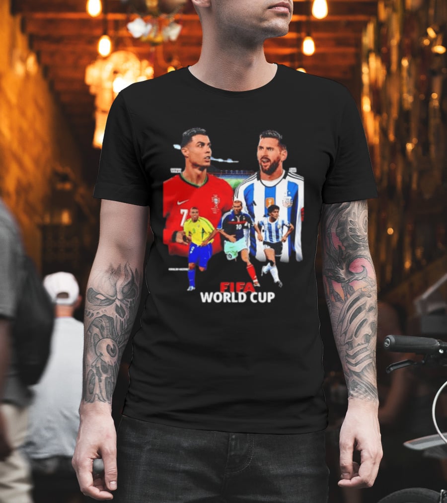 Cristiano Ronaldo Lionel Messi FIFA World Cup Ronaldo Nazario Zinedine Zidane Diego Maradona T-Shirt