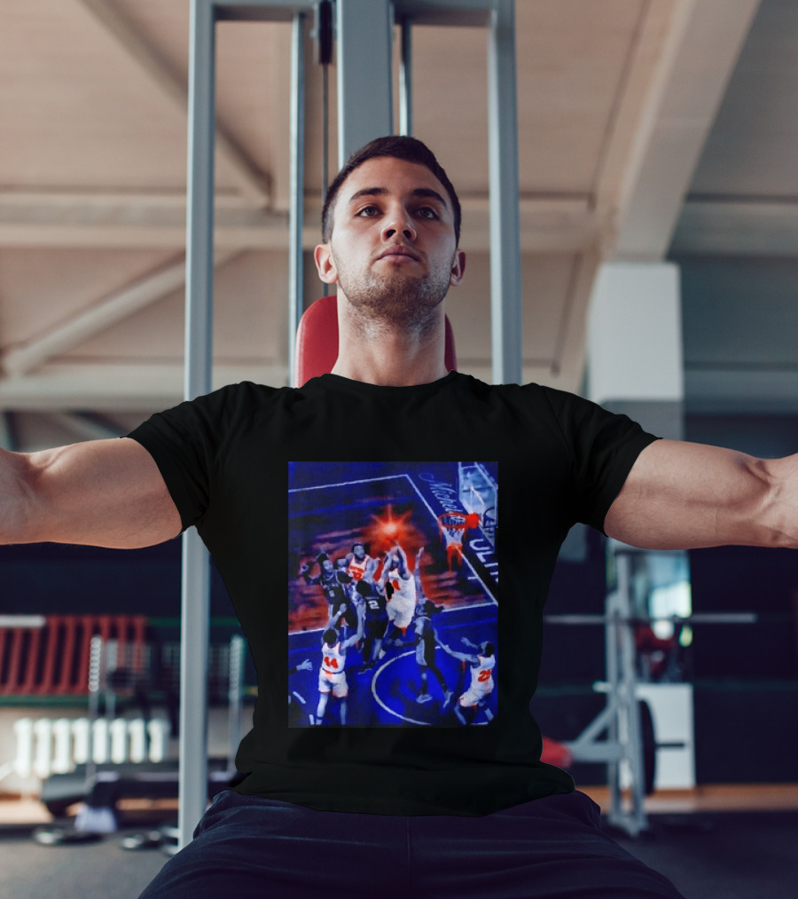 Jalen Brunson New York Knicks NBA Game Action Michelob Ultra Basketball Scene T-Shirt