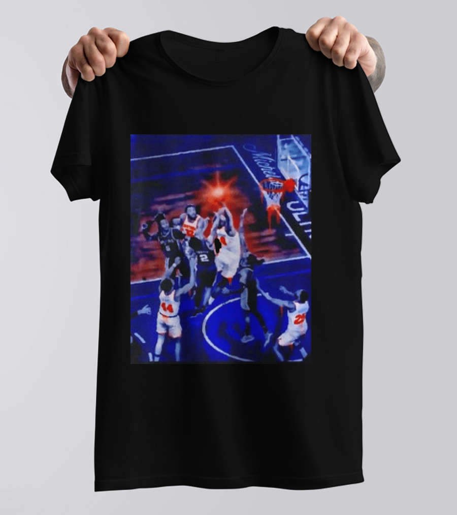 Jalen Brunson New York Knicks NBA Game Action Michelob Ultra Basketball Scene T-Shirt