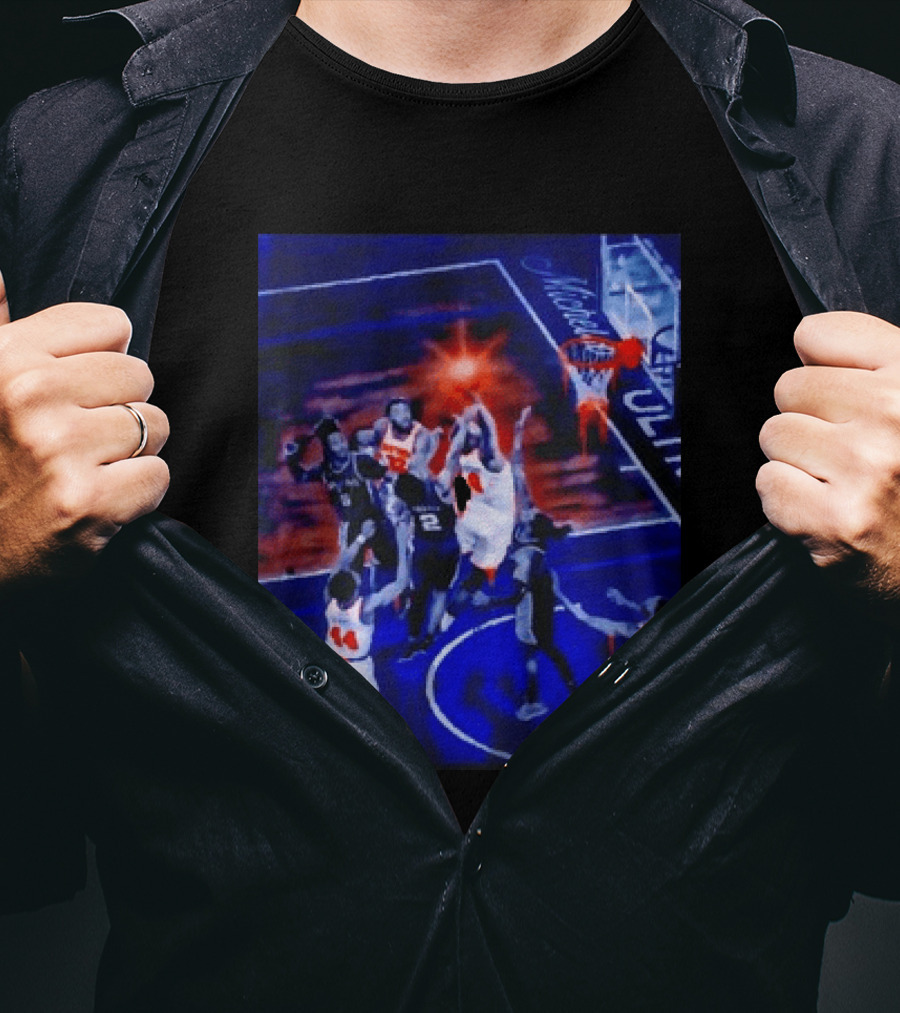 Jalen Brunson New York Knicks NBA Game Action Michelob Ultra Basketball Scene T-Shirt