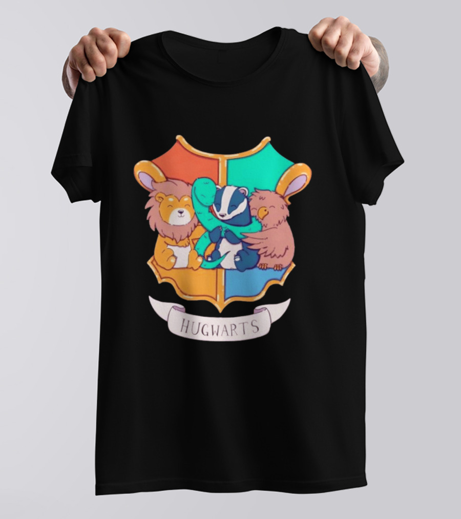 Hugwarts Lion Snake Badger Eagle T-Shirt