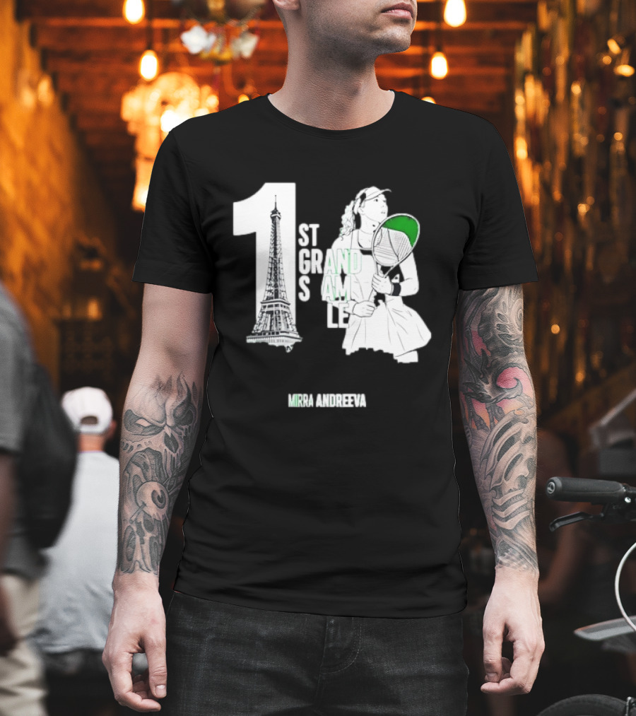 Paris Tennis Victory Mirra Andreeva 1st Grand Slam Title T-Shirt