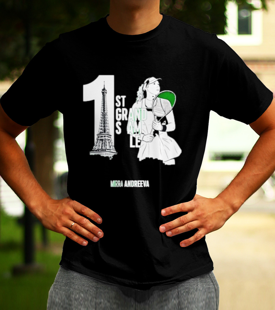 Paris Tennis Victory Mirra Andreeva 1st Grand Slam Title T-Shirt