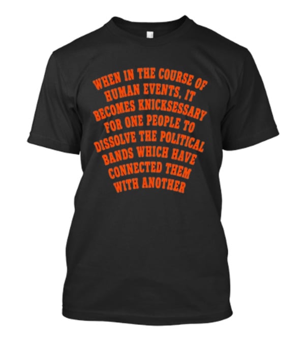New York Knicks Necessary Political Bands Connection Dissolve T-Shirt