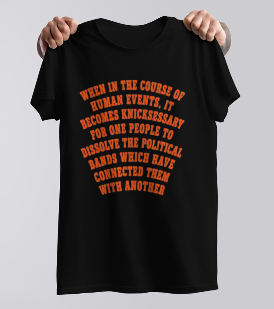 New York Knicks Necessary Political Bands Connection Dissolve T-Shirt