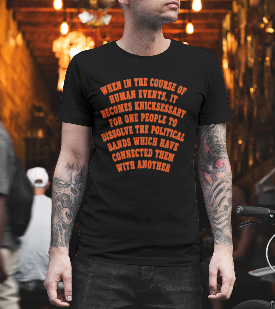 New York Knicks Necessary Political Bands Connection Dissolve T-Shirt