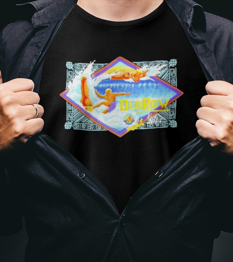 Old Row Surfing Beer Bottle Wave Coastal Beach Life Ocean 2014 T-Shirt