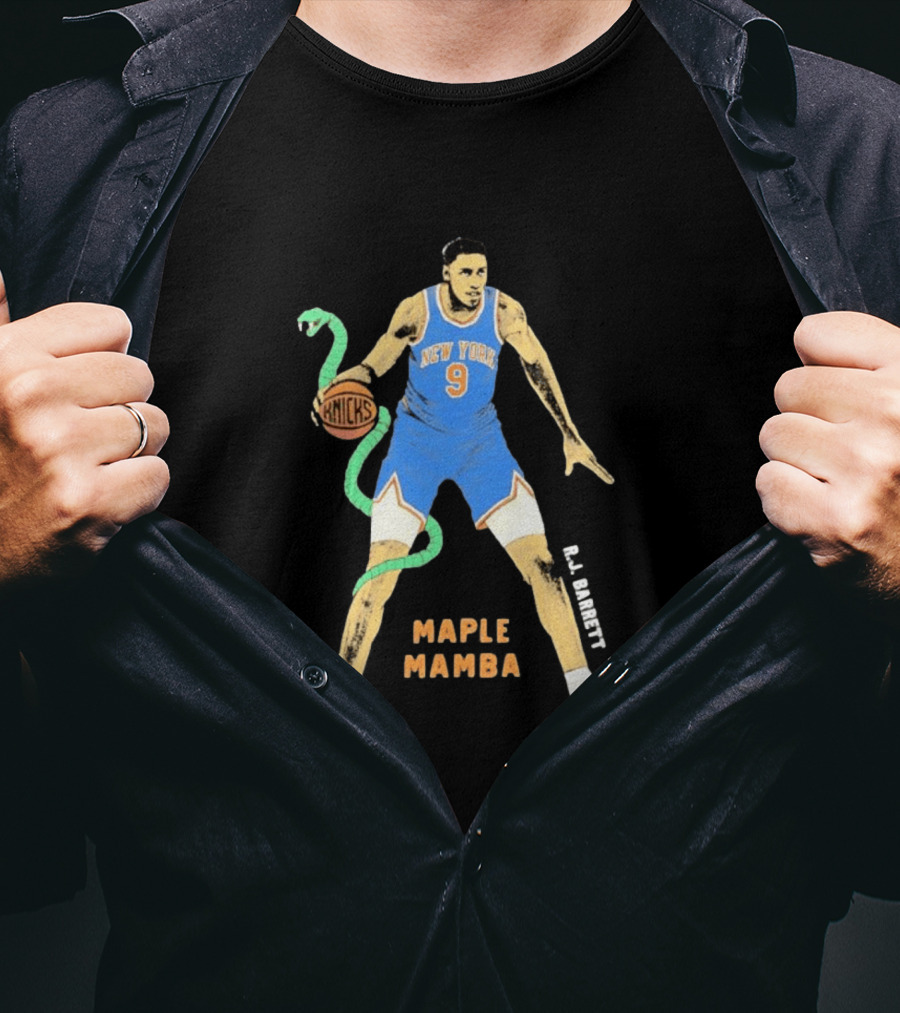 R.J. Barrett Knicks Maple Mamba Basketball Snake 9 T-Shirt