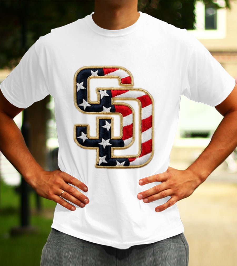 2026 Padres Fourth Of July Stars And Stripes SD T-Shirt