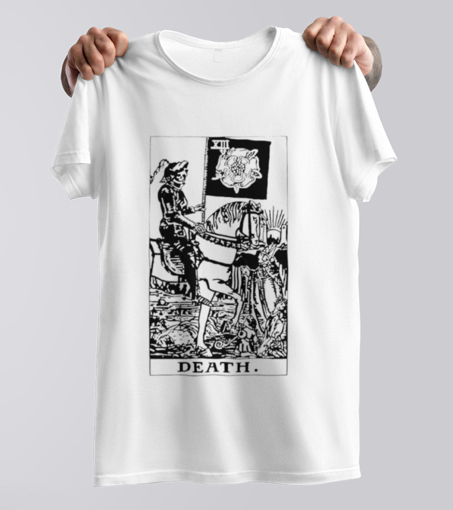 Death Rider Tarot Card Major Arcana XIII Skeleton Horseback T-Shirt