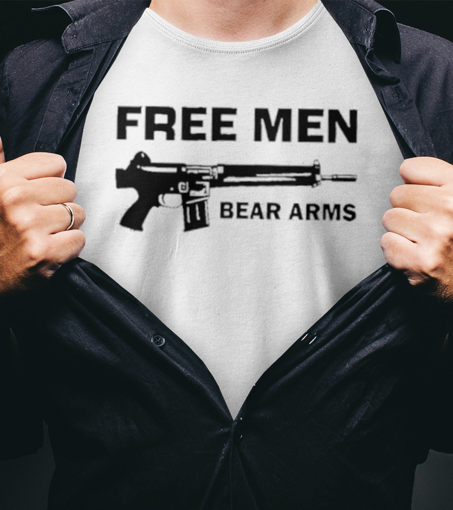Free Men Bear Arms Second Amendment Gun Rights Tactical Pro 2A T-Shirt