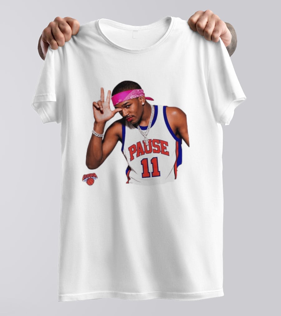 Pause Brunson 11 New York Knicks Basketball Icon Nodoka T-Shirt