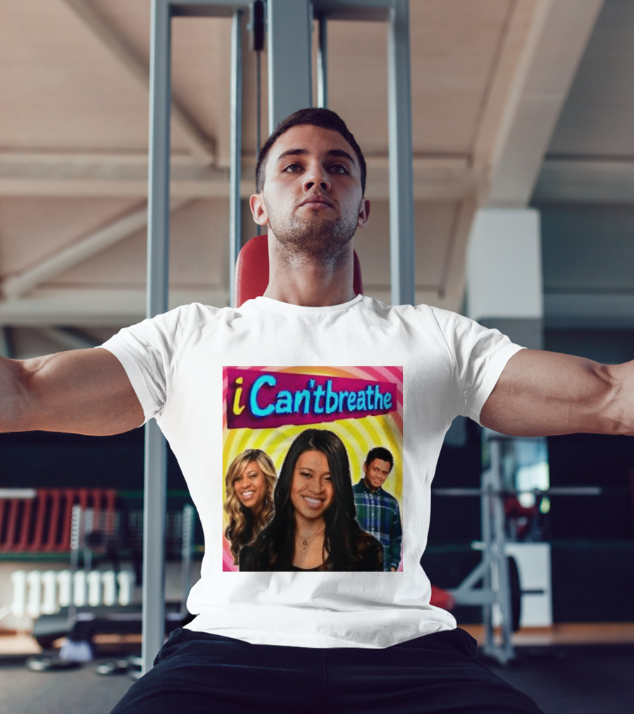 I Cantbreathe Meme Parody With Colorful Background And Smiling Characters T-Shirt