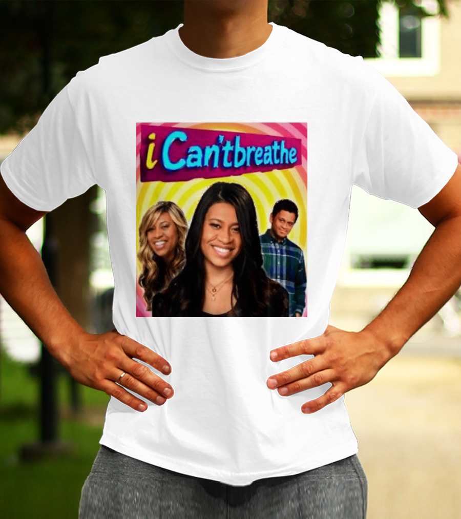 I Cantbreathe Meme Parody With Colorful Background And Smiling Characters T-Shirt