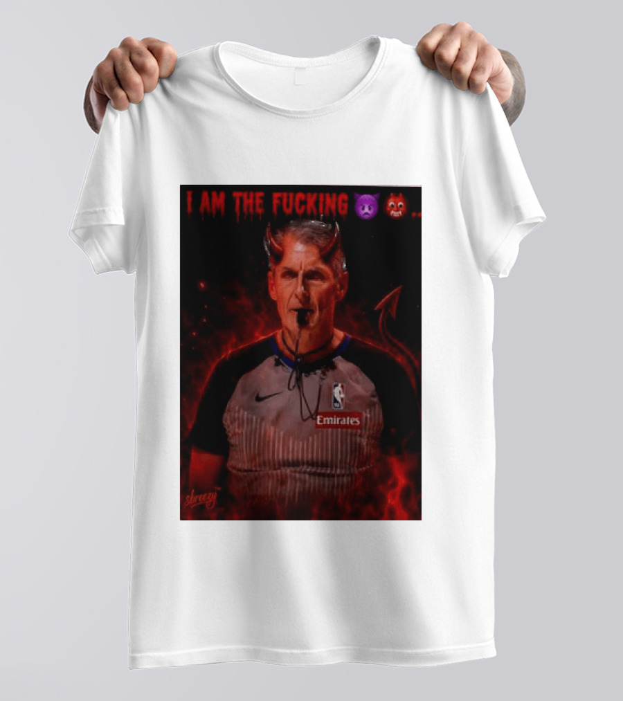 I Am The Fucking Emoji Devil Scott Foster NBA Referee Emirate T-Shirt