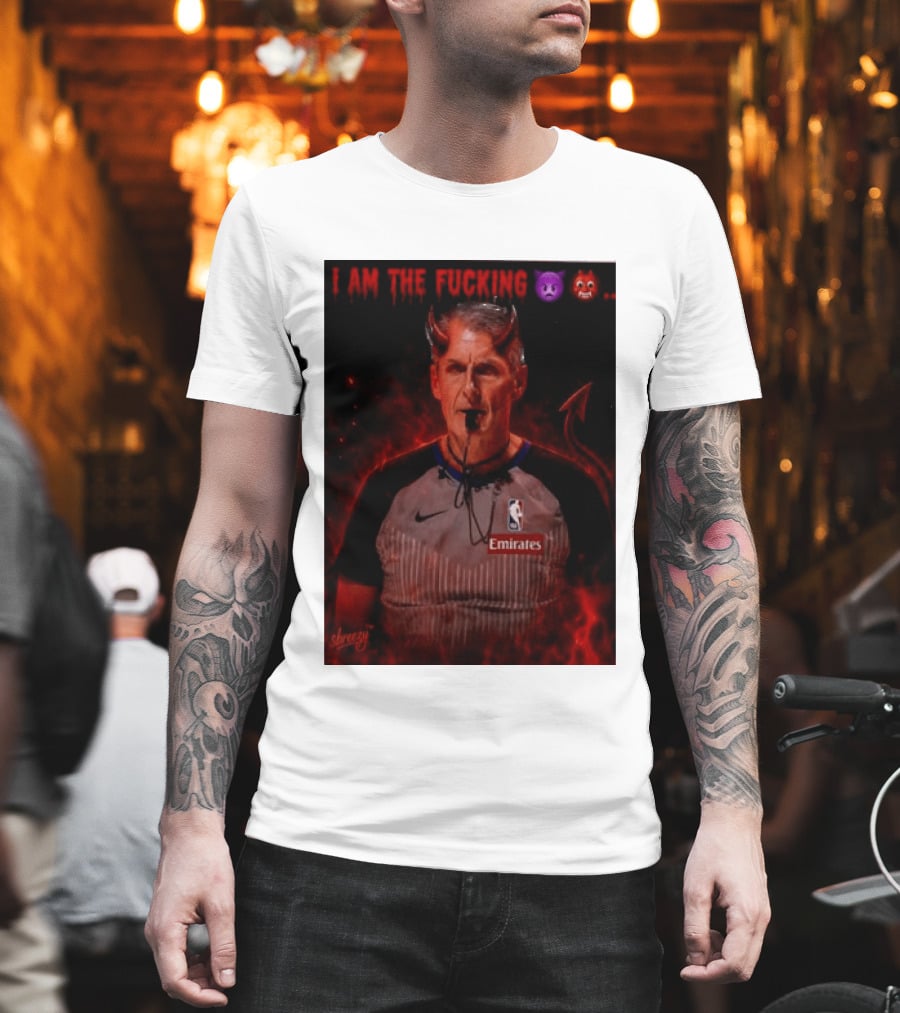 I Am The Fucking Emoji Devil Scott Foster NBA Referee Emirate T-Shirt