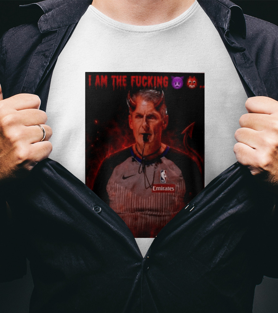 I Am The Fucking Emoji Devil Scott Foster NBA Referee Emirate T-Shirt