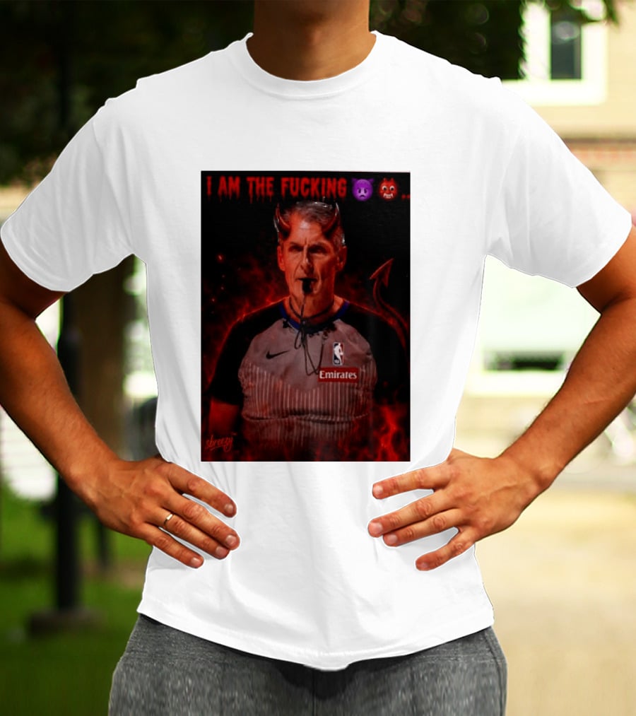 I Am The Fucking Emoji Devil Scott Foster NBA Referee Emirate T-Shirt