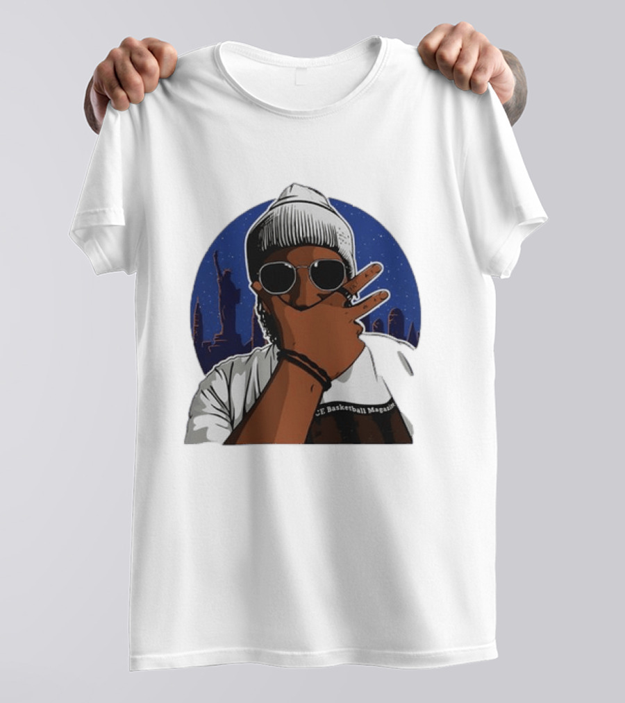 Jalen Brunson New York Knicks NBA Basketball Magazine Skyline T-Shirt