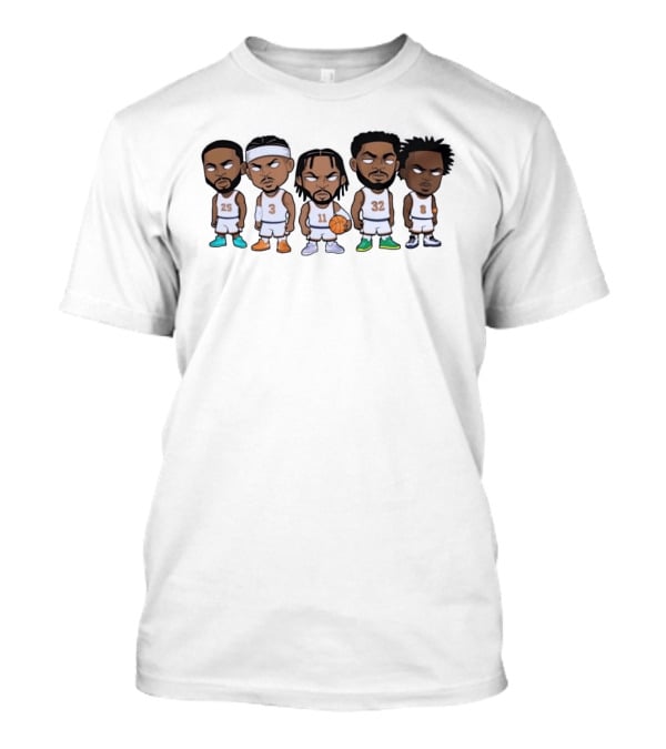 New York Knicks Chibi Basketball Players 25 3 11 32 8 T-Shirt