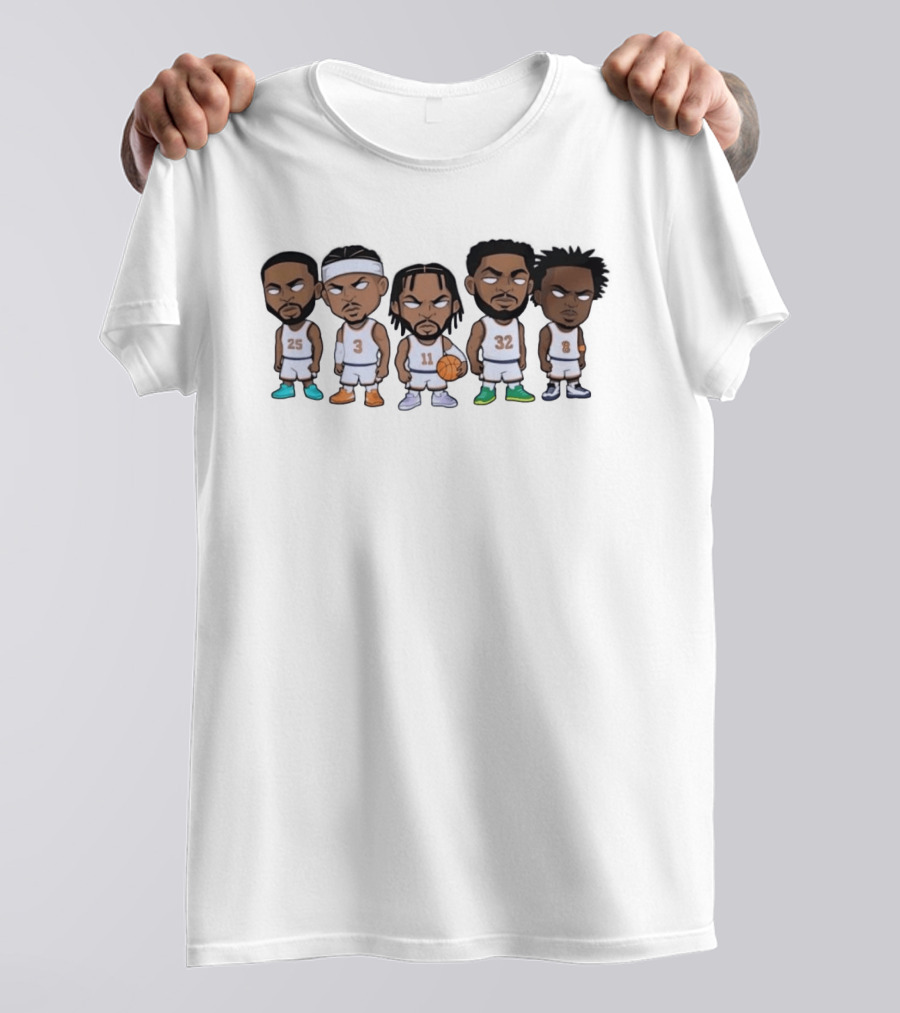 New York Knicks Chibi Basketball Players 25 3 11 32 8 T-Shirt