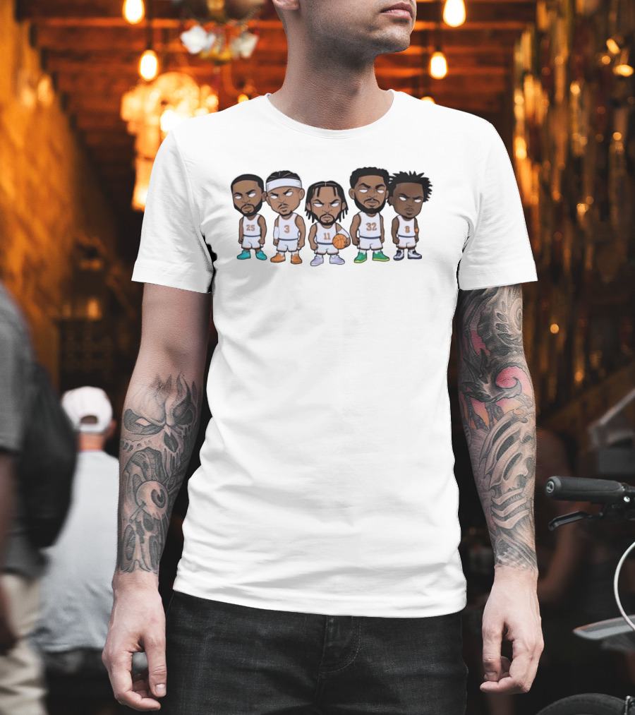 New York Knicks Chibi Basketball Players 25 3 11 32 8 T-Shirt