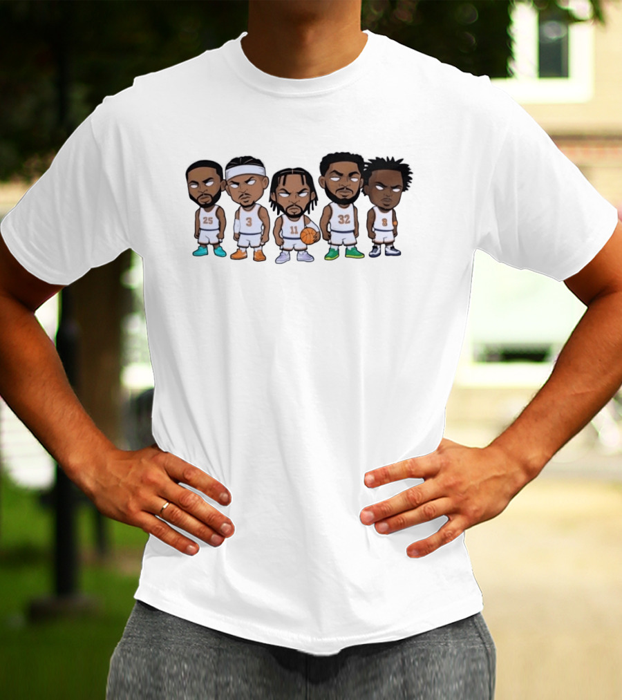 New York Knicks Chibi Basketball Players 25 3 11 32 8 T-Shirt
