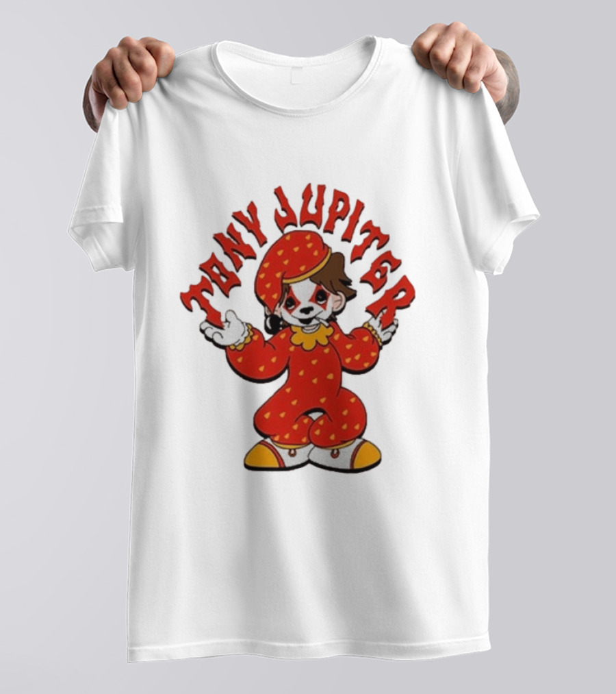 Tony Jupiter Clown Costume Red With White And Yellow T-Shirt