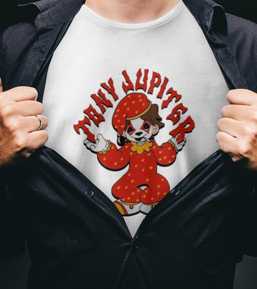 Tony Jupiter Clown Costume Red With White And Yellow T-Shirt