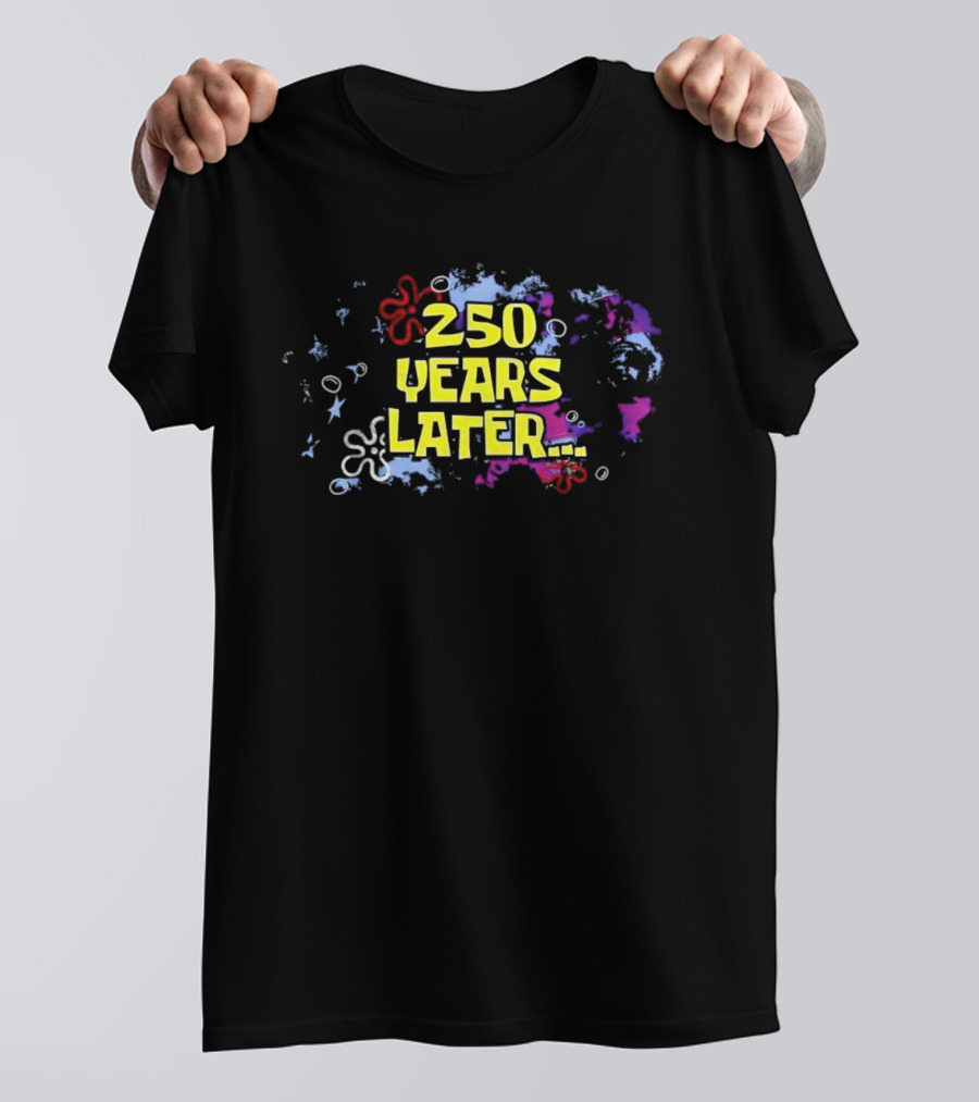 250 Years Later SpongeBob Time Card T-Shirt