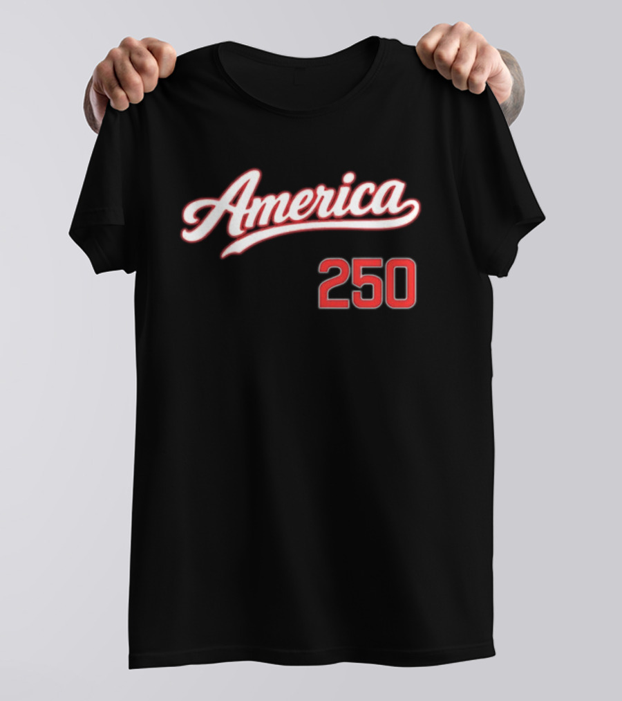 America 250 4th July Celebration Script T-Shirt