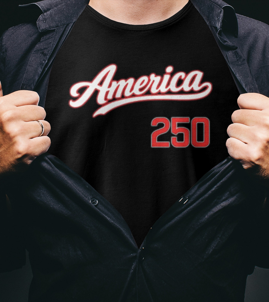 America 250 4th July Celebration Script T-Shirt