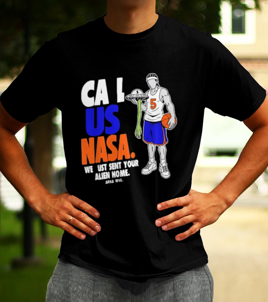 CA I US NASA We Just Sent Your Alien Home Basketball Player T-Shirt