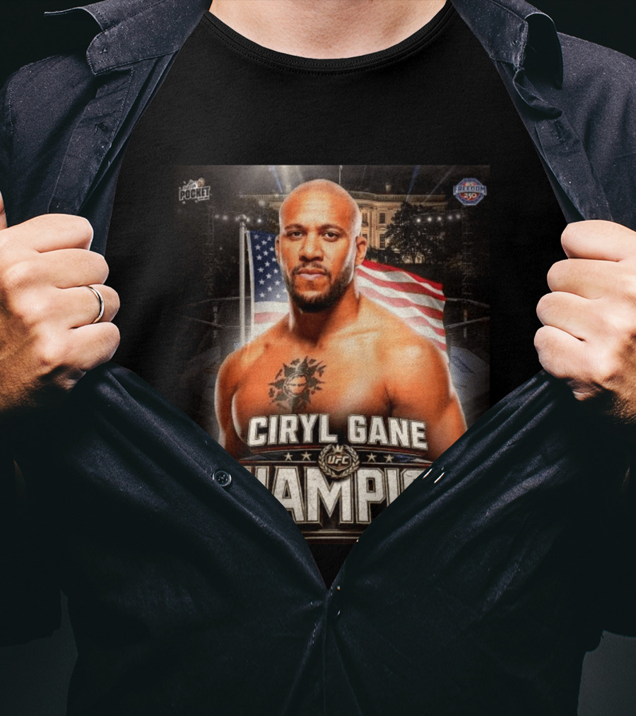 Ciryl Gane Champion UFC American Pride T-Shirt