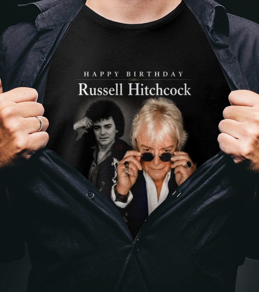 Happy Birthday Russell Hitchcock Iconic Music Celebration T-Shirt