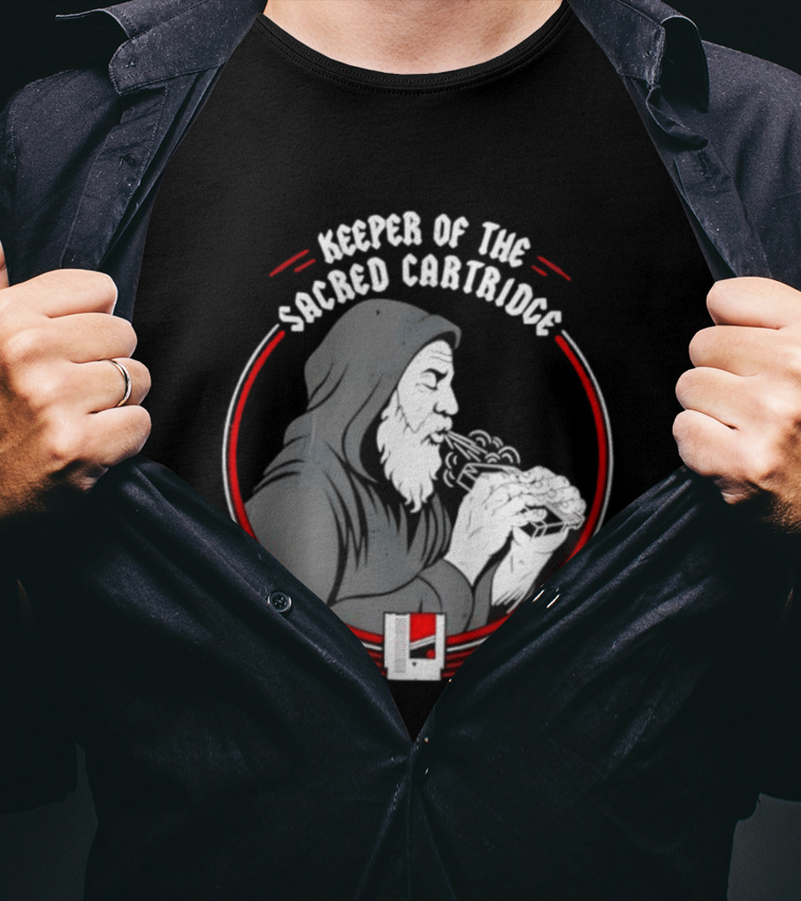Keeper Of The Sacred Cartridge Gaming System Old Monk T-Shirt