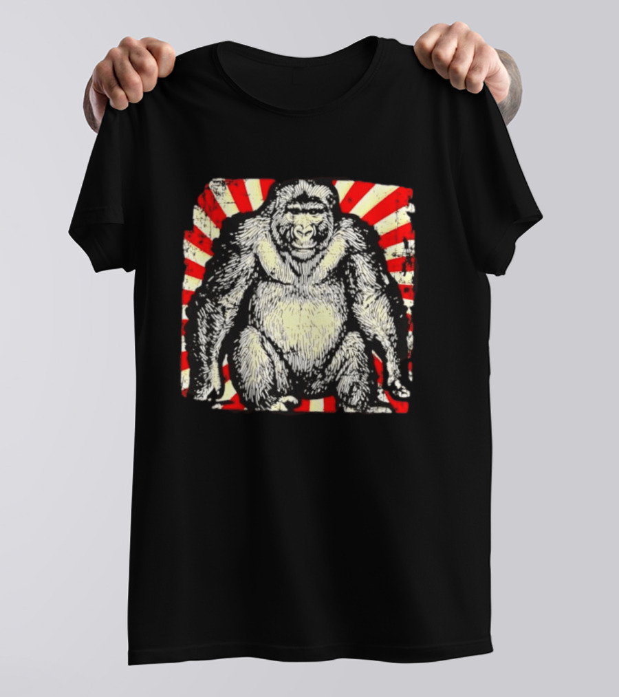 Silverback Gorilla Sunburst Wildlife Nature Animal T-Shirt
