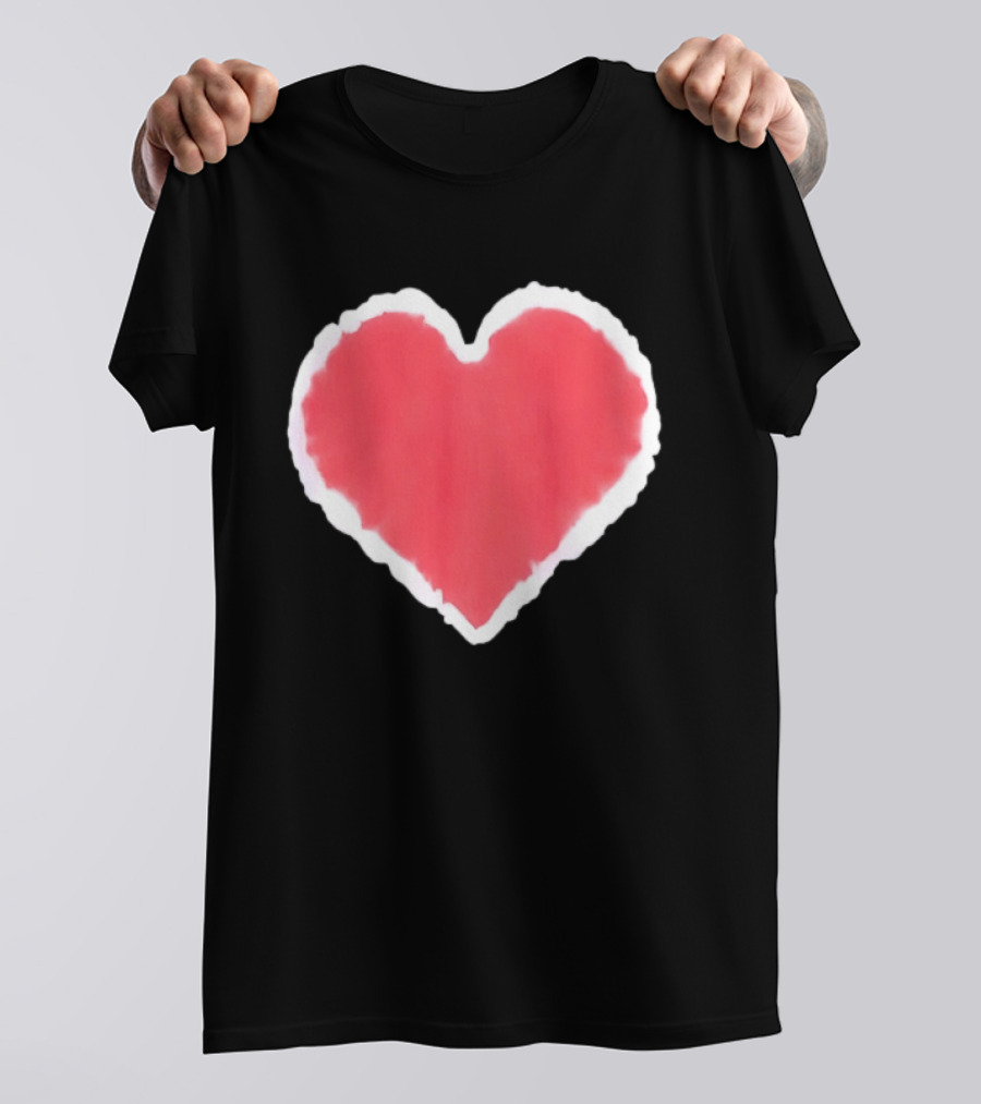 Tie Dye Heart Red Paint Splash T-Shirt