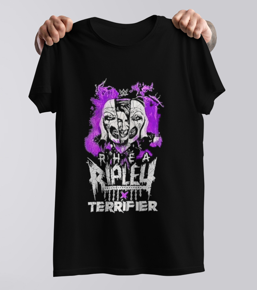 Rhea Ripley Terrifier Split Mask Purple WWE T-Shirt
